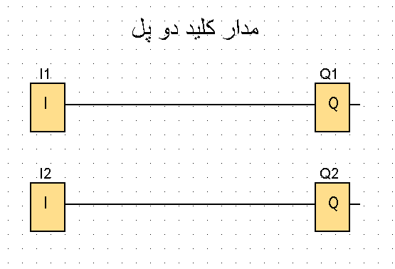 مدار کلید دو پل در لوگو