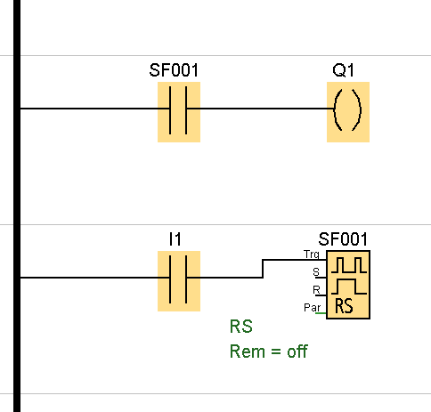 تابع pulse relay در روش نردبانی