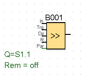 بلوک shift register در لوگو سافت