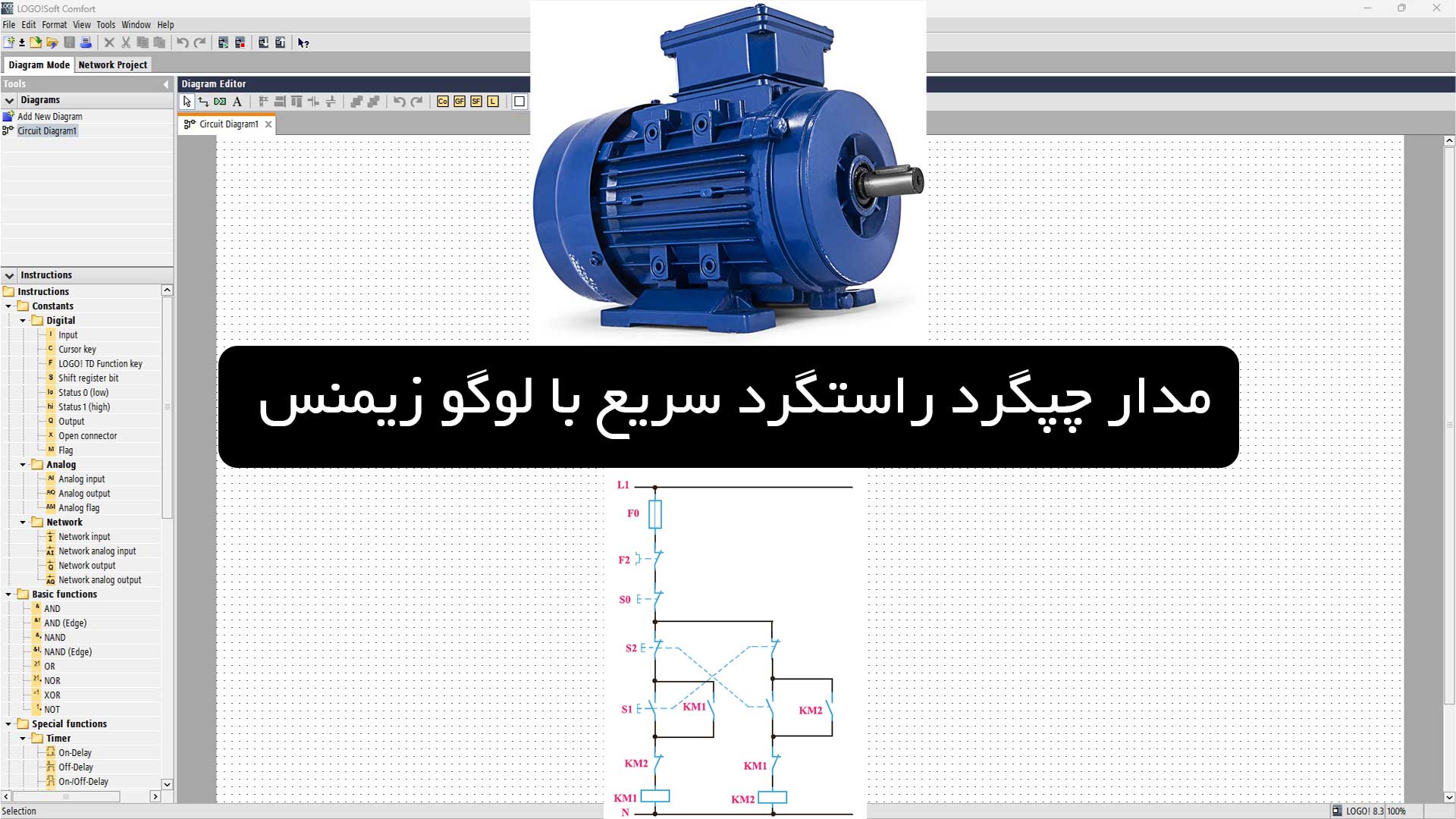 پوستر برنامه چپگرد راستگرد سریع با لوگو