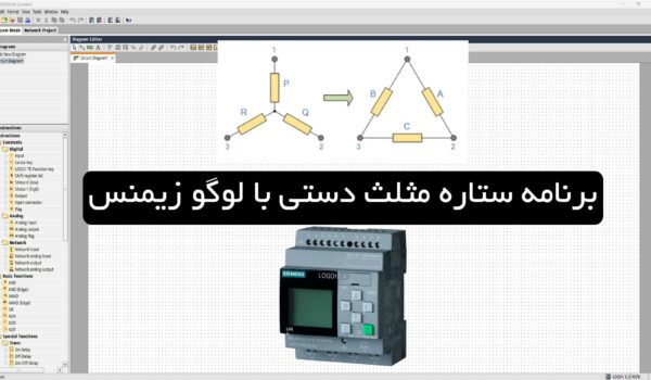 پوستر ستاره مثلث دستی با لوگو