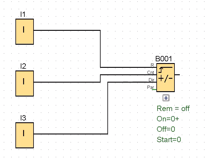 بررسی عملکرد بلوک up/down counter